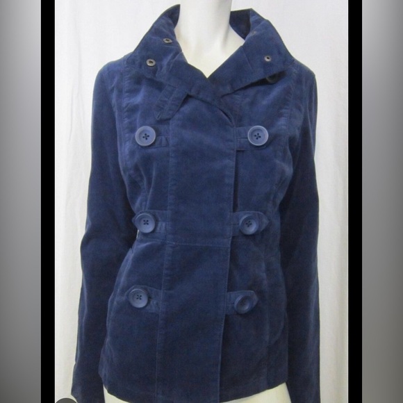 Mossimo Supply Co blue cotton velvet peacoat. Size XL. New with tags - Picture 2 of 8